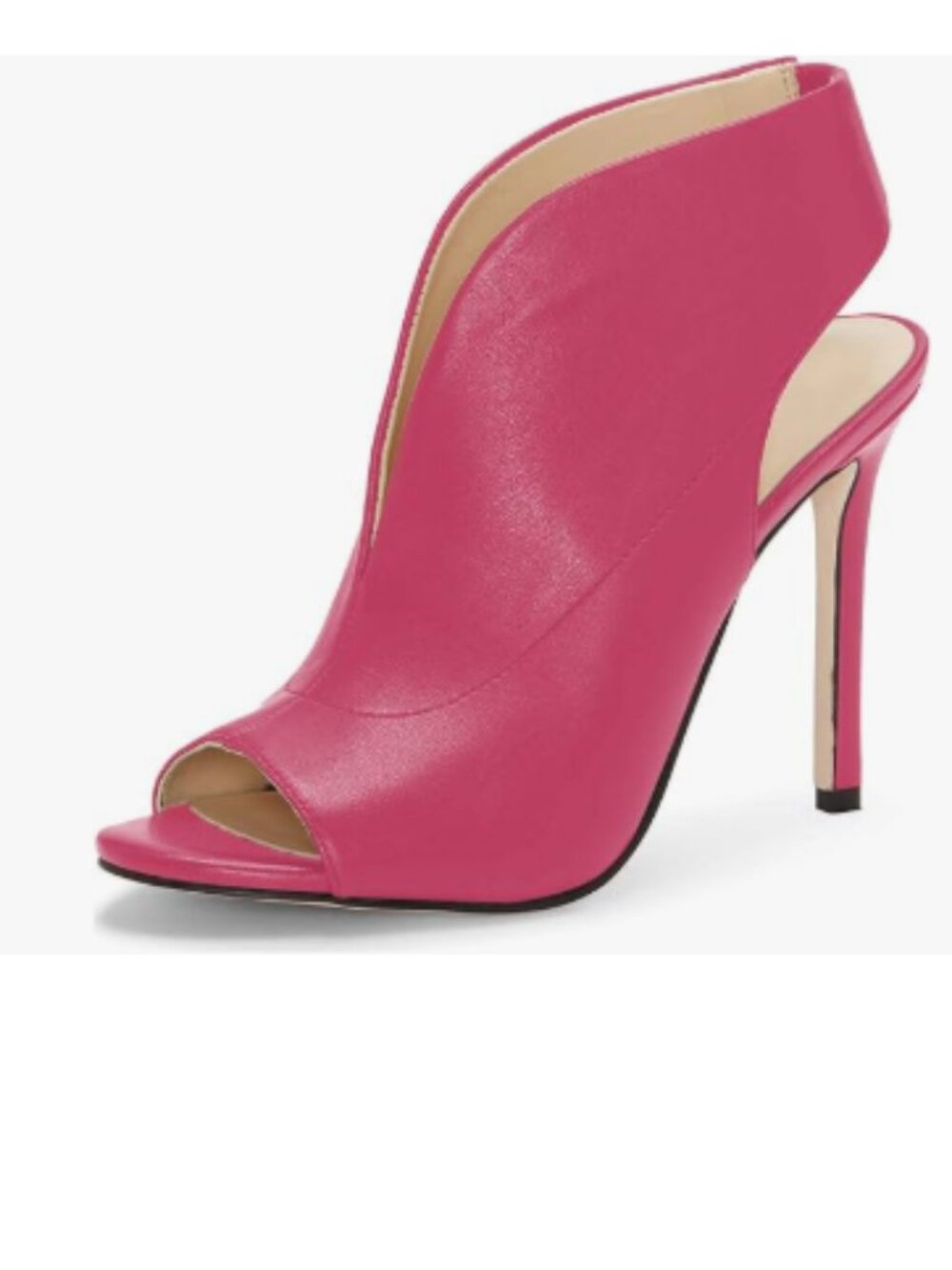 YDN Fuchsia Slingback Peep Toe High Heel Sandals Ankle Boots Cutout Shoe